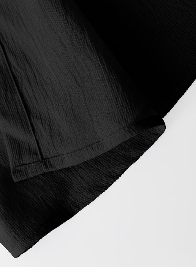 Take Two Men Black Textured Shirt and Pants Co-Ords - Image 3